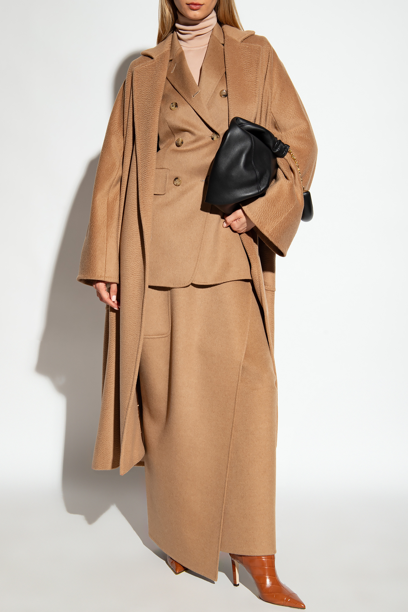 Max mara ruffle detail discount trench coat all rise